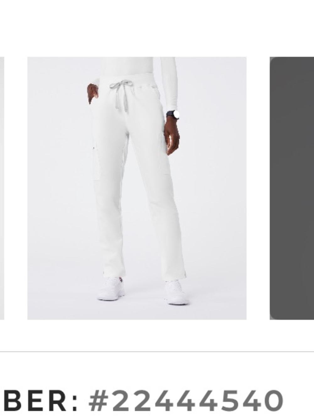 Figs Optic White High Waisted Yola Skinny Scrub Pants